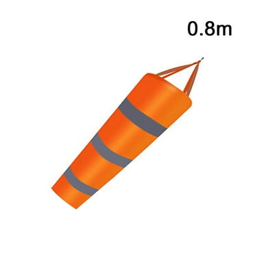 Airport Windsocks Outdoor Orange Rip-Stop Windsock Wind Sock Indicator Wind Measurement Sock Bag with Reflective Belt 31.49 39.37 59.05